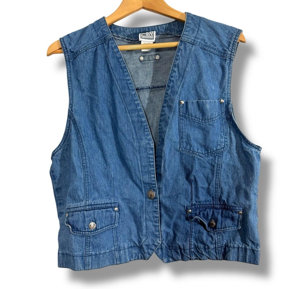 Vintage Original Russ Sport Company Denim Vest